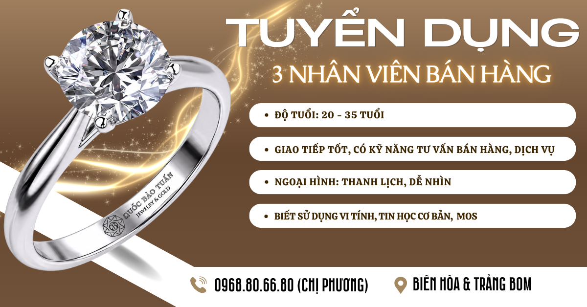 TUYỂN DỤNG NHÂN VIÊN BÁN HÀNG - BIÊN HÒA & TRẢNG BOM