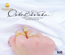 Nhẫn hột chủ đai đá baguettle 9li 1c0