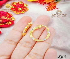 Bông khoen tròn xi 2 màu