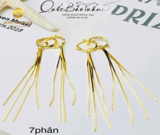 Bông tai 4 tua mì vuông