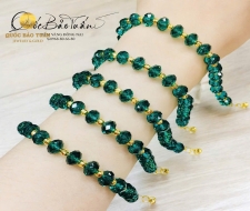 Chuỗi phale xanh lá mix charm vàng