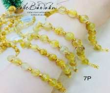 Chuỗi thạch anh mix charm vàng