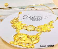 Dây cưới rồng phụng mix charm heo