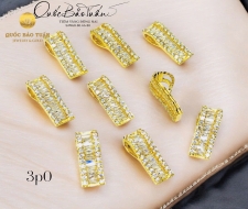 Mặt dây đúc đá baguette