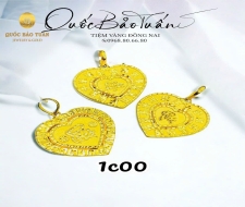 Mặt dây hình tim 23K MD-003