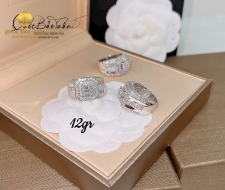 Nhẫn hột chủ vàng Italy 12gr