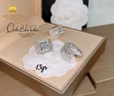 Nhẫn hột chủ vàng Italy 13gr