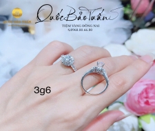 Nhẫn hột chủ vàng Italy 3g6