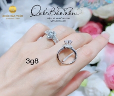 Nhẫn hột chủ vàng Italy 3g8