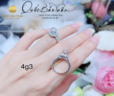 Nhẫn hột chủ vàng Italy 4g3