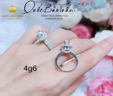 Nhẫn nữ hột chủ vàng Italy 4g6