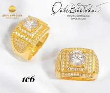 Nhẫn hột chủ viền tấm 1c6
