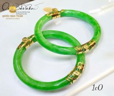 Vòng cẩm thạch bọc vàng VCT-001