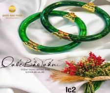 Vòng cẩm thạch bọc vàng VCT-003