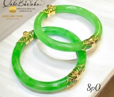 Vòng cẩm thạch bọc vàng VCT-004