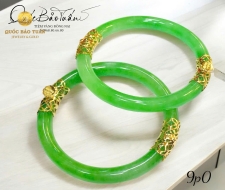 Vòng cẩm thạch bọc vàng VCT-005