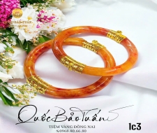 Vòng cẩm thạch bọc vàng VCT-008