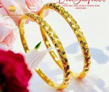 Vòng cặp vân kim cương không khoá