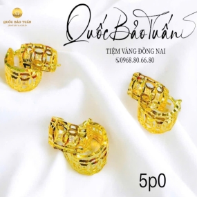 Bông tai kim tiền 5p0