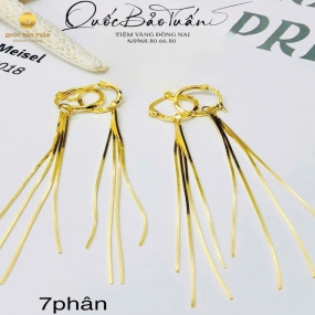 Bông tai 4 tua mì vuông