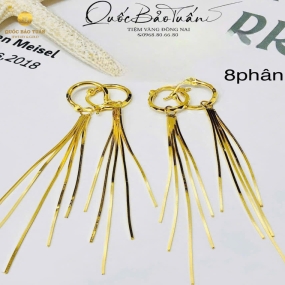 Bông tai 5 tua mì vuông