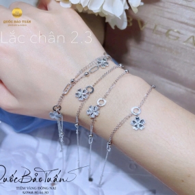 Lắc chân mix charm hoa