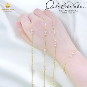 Lắc dây mì vuông mix nơ