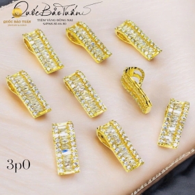 Mặt dây đúc đá baguette