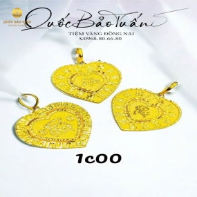 Mặt dây hình tim 23K MD-003