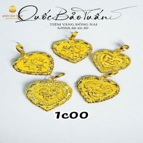 Mặt dây hình tim 23K MD-001