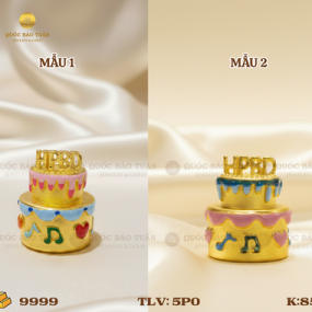 Charm Vàng 99.99 - Bánh Kem Ngọt Ngào