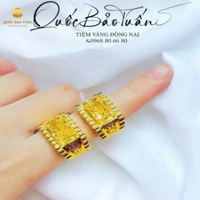 Nhẫn nam đá vàng 1c8