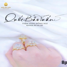 Nhẫn hột chủ viền tấm 8p7