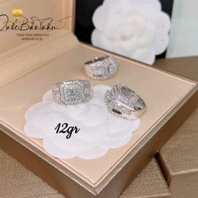 Nhẫn hột chủ vàng Italy 12gr