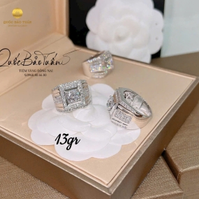 Nhẫn hột chủ vàng Italy 13gr