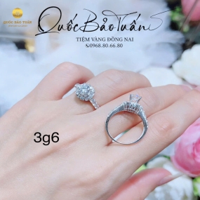 Nhẫn hột chủ vàng Italy 3g6