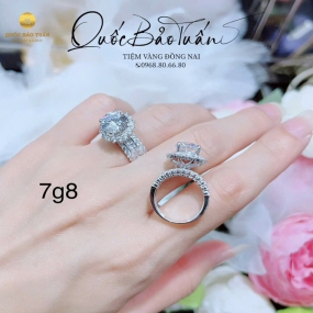 Nhẫn hột chủ vàng Italy 7g8