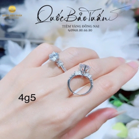 Nhẫn hột chủ vàng Italy 4g5