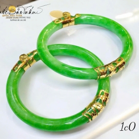 Vòng cẩm thạch bọc vàng VCT-001