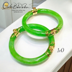 Vòng cẩm thạch bọc vàng VCT-002