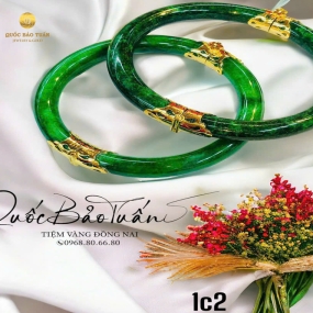 Vòng cẩm thạch bọc vàng VCT-003