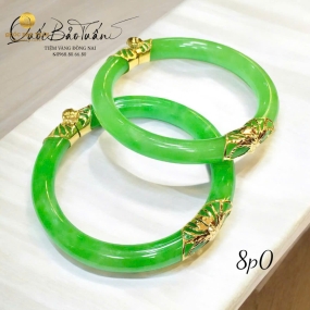 Vòng cẩm thạch bọc vàng VCT-004