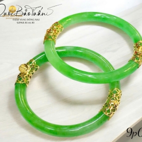 Vòng cẩm thạch bọc vàng VCT-005