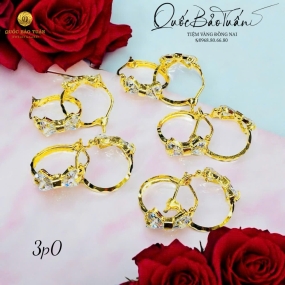 Bông khoen tròn nơ