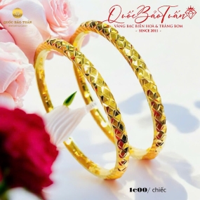 Vòng cặp vân kim cương không khoá