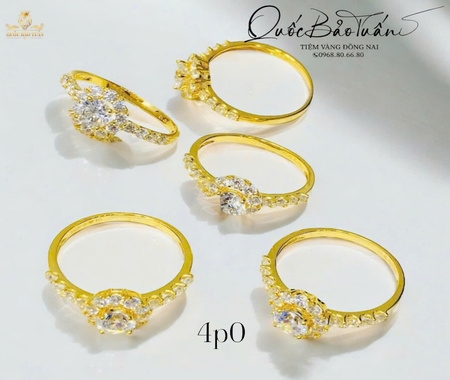 Nhẫn hột chủ 5li 4p0