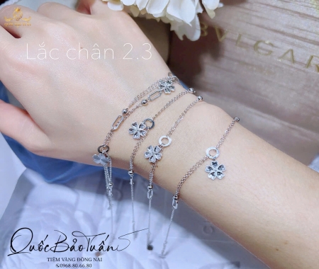 Lắc chân mix charm hoa