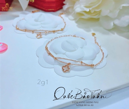 Lắc chân mix charm LV 2g1
