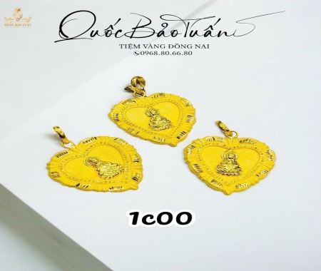 Mặt dây hình tim 23K MD-002