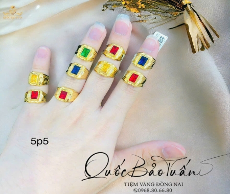 Nhẫn đá đủ màu NTE-007